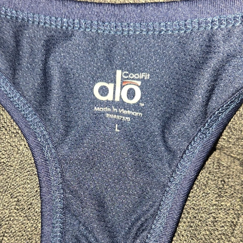 Alo -Navy Racerback Tank Top - Picture 2 of 5